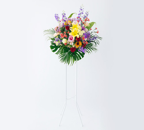 花＊花様　お取り置き お供えアレンジメント WG‐003 WG‐003（カラー：ホワイト）｜白と緑で