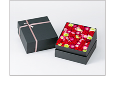 フラワーボックス黒（中） | お祝いの花商品 | 【電報サービス】VERY CARD