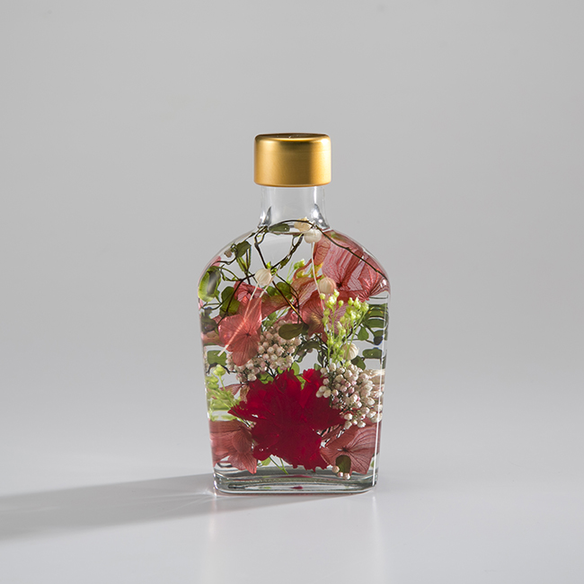 ◇ハーバリウム 224 バラとビオラの華やかbottle *.:。✿*゜ ◇ハーバリウム 224 バラとビオラの華やかbottle *.:。✿*゜