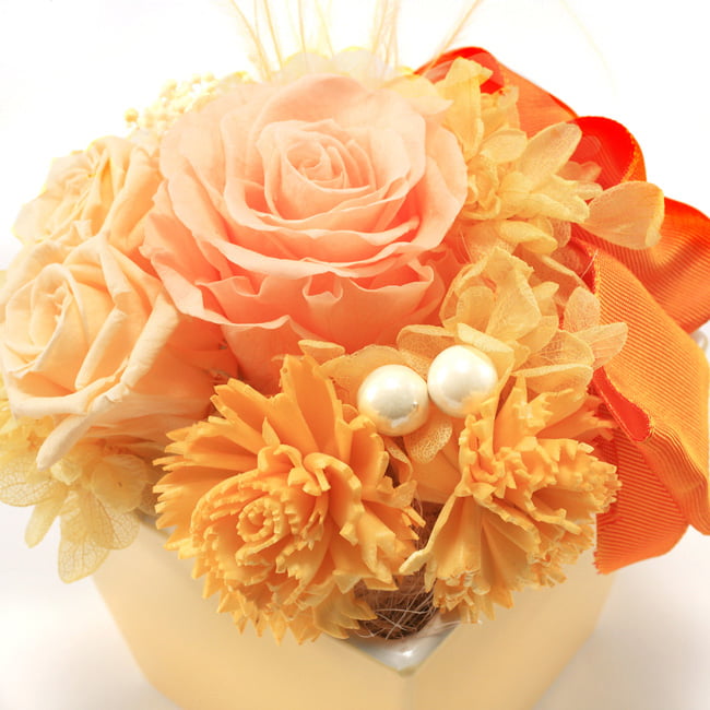 Joie! プリザーブド オレンジ | 祝電商品 | 【電報サービス】VERY CARD